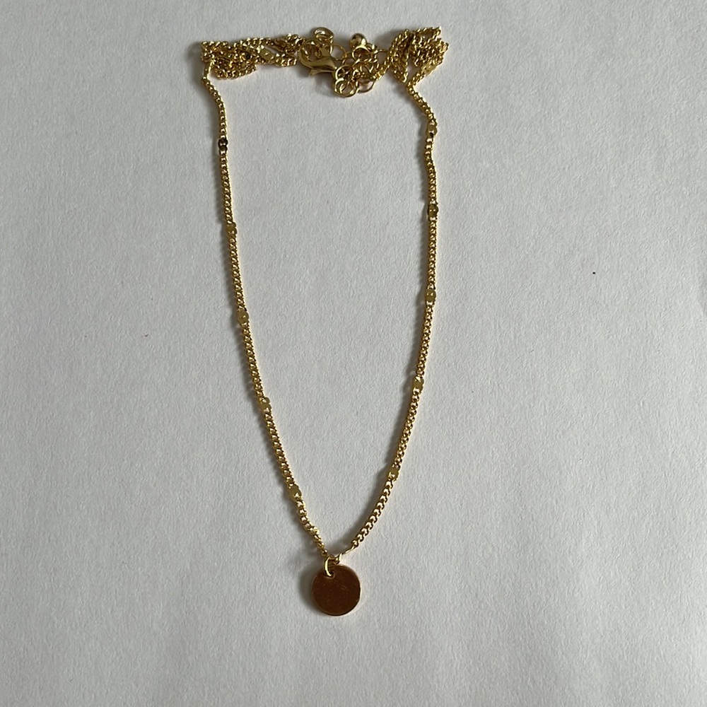 gold circle necklace
